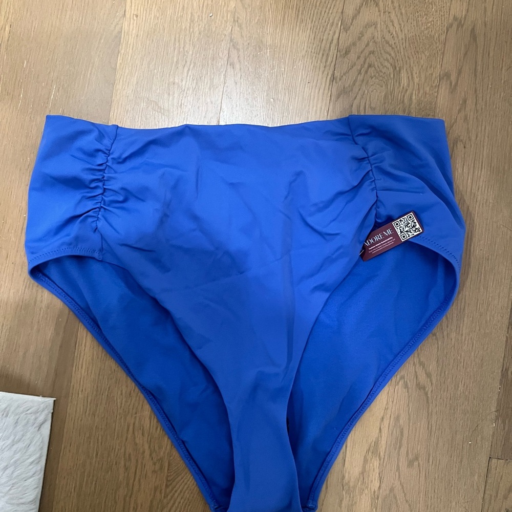 Adore Me Royal Blue High-Waisted Bikini Bottom